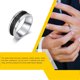 thumbnail image 2 of Qarigey Anillo de acero inoxidable para hombre, joyería informal para fiestas, festivales, ropa, decoración, tamaño 8, compromiso, boda, pareja Ropa, zapatos y accesorios Miscelánea Qarigey AP014575-01, 2 of 6