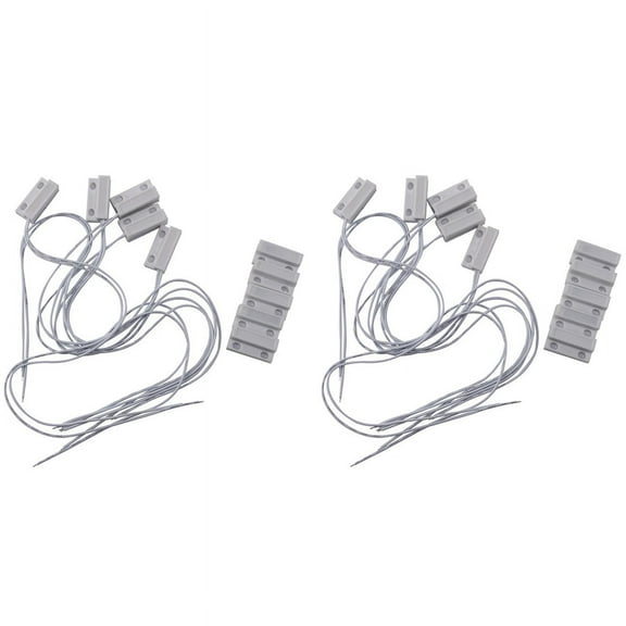 10 Pcs -38 Wired Door Window Sensor Magnetic Switch for Home Alarm System,When Sensor Together,Normally Closed Nc