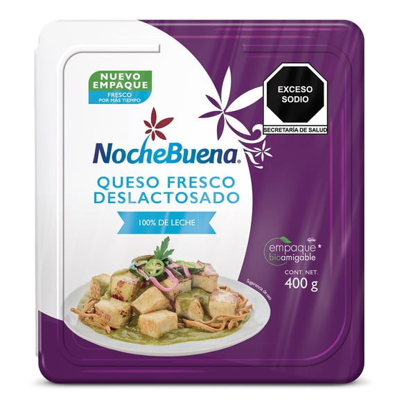 Queso panela NocheBuena 43 deslactosado en bloque 400 g