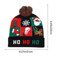 thumbnail image 3 of Beautynvta LED Christmas Hat, Light Up Unisex Pattern Knitted Beanie Holiday Hat with Pom Poms, Colorful Flashing Cap Winter Snow Hat for Holiday Xmas Christmas Party Supplies, 3 of 6
