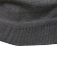 thumbnail image 7 of Mens Pullover Sweater Ribbed Wool Solid Color Tops Winter Warm Festival Holiday Men's Fashion with Pockets, Grey, Size XXL, 7 of 7