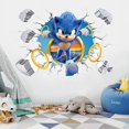 thumbnail image 4 of Pegatinas de Sonic The Hedgehog para decoración de habitaciones de niños, 60 x 40 cm, figuras de juego, pegatinas de grafiti, pegatinas de dibujos animados para bricolaje, pegatinas impermeables, 4 of 5