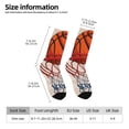 thumbnail image 2 of Hirioo Basketball Shot Pattern Adult Middle Tube Socks Breathable Sock Non-Pilling,Contrasting Color Design, 2 of 6