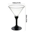 thumbnail image 3 of CuiLiyq Christmas Disposable Cup, 6 PCS Plastic Transparent Martini Wine Glass, For Home Holiday Wedding Party Decoration (Black), 3 of 6