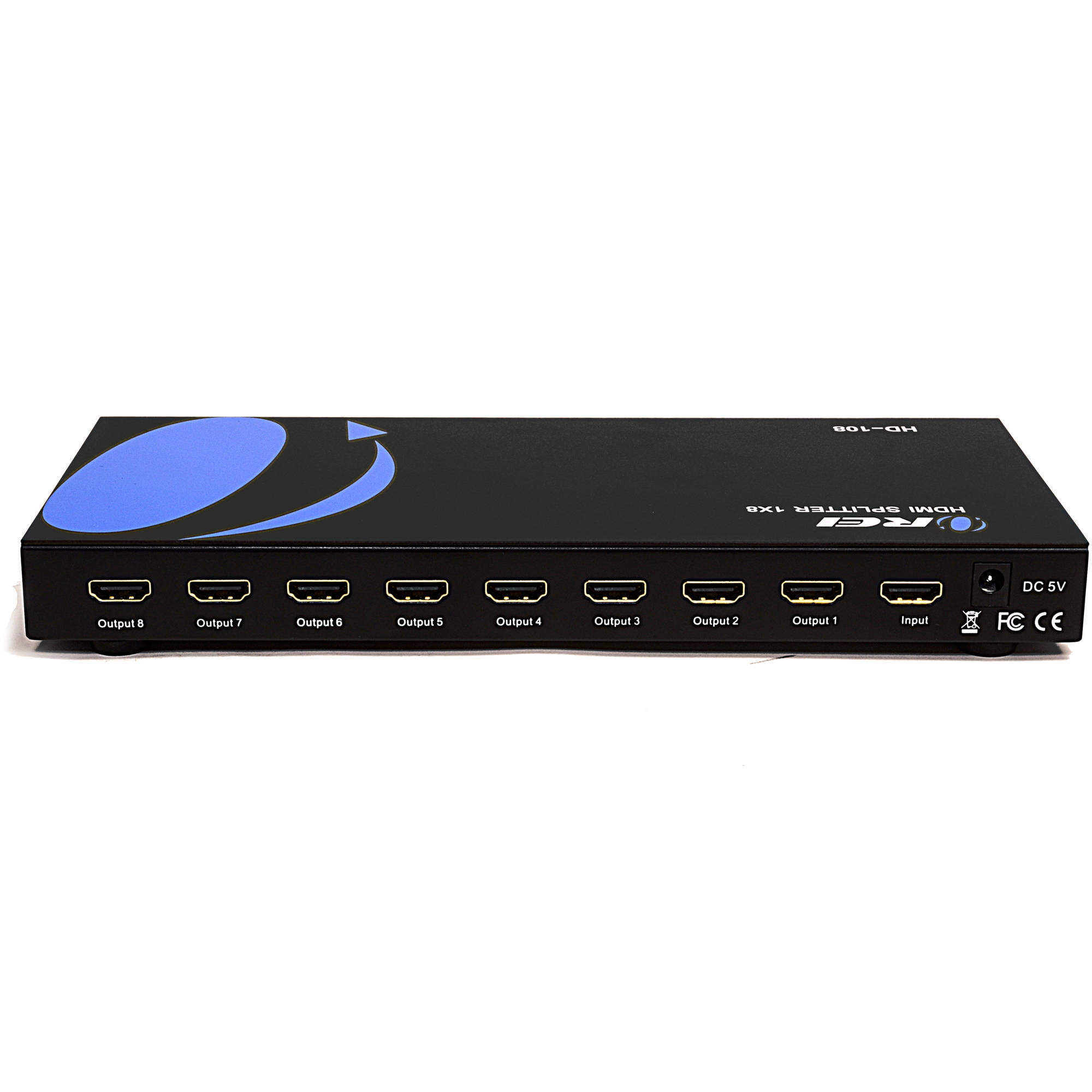 OREI 1x8 HDMI Splitter, 1 Port to 8 HDMI Display Duplicate/Mirror Full ...