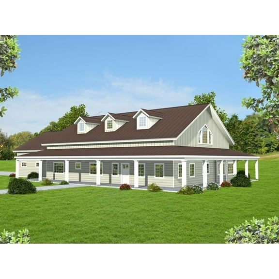 001-3660: Ranch Country 3 Bed, 2 Bath Luxury Home Plan, 3174 Sq Ft: Full Blueprints with License to Build by Home Plan Marketplace - Lesuto