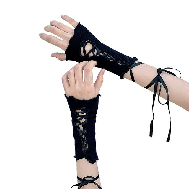 Gants pour Femmes Poignets à Volants Manches de Main Bracelets et Gants pour Fille