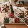 thumbnail image 2 of 8 Pcs Christmas Fabric Squares Strip Decoration , Precut Cotton Quilting Strips for Sewing Projects, Christmas Holiday Quilt Fabric Bundle for Patchwork and Crafting 19.69 Inch, 2 of 7