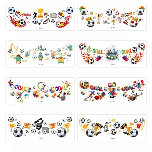 Football Party Face Stickers for Game Day Celebrations and Sports Themed Events