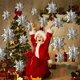 thumbnail image 4 of Encanto de copo de nieve con cuerda para Navidad, vacaciones de invierno, fiesta de año nuevo, suministros para el hogar (plata) (12 piezas), 4 of 5