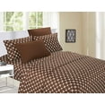 thumbnail image 2 of 6-Piece Bed Sheet Set Wrinkle Resistant Milano Trellis Pattern Full Brown, 2 of 2