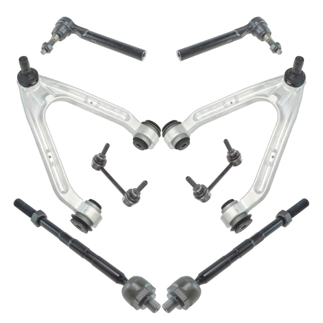 Front Steering & Suspension Kit Control Arm with Ball Joint Sway Bar Stabilizer Link Tie Rod Compatible with 2006-2010 Hummer H3 2009-2010 H3T