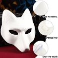 thumbnail image 3 of Máscara de zorro Máscaras japonesas Kabuki Kitsune Máscaras de PU para hombres, mujeres, niños, disfraz de fiesta de disfraces de Navidad de Halloween, 29 * 18 CM, 3 of 6