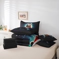 thumbnail image 5 of Feelyou Christmas Bear Child Bedding Comforter Set 7 Pieces, 3D Jungle Animal Full Bedding Set, Glitter Stars Print Reversible Fitted Sheet Flat Sheet, Super Cozy Room Decor, 5 of 7