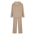 thumbnail image 5 of Baqcunre Women's Solid Hooded Sports Set,Long Sleeve Hoodie and Wide Leg Sweatpant Set,Size S-XL,Sweat Set for Women,Two Piece Sets for Women,Fall Outfits Women Trendy,Womens Clothes,Color Beige, 5 of 8