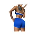 thumbnail image 2 of Brassiere And Shorts Set Sports Bras For Women Halter Strap Quick-Drying Sports Underwear Set, Shock-Absorbing, Cushioned Yoga Bra, Outdoor Running And Fitness Wear Royal blue S, 2 of 5