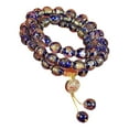 thumbnail image 1 of Pulsera de cuentas de vidrio de hoja de oro hecha a mano, pulsera elástica de múltiples envolturas para hombres, mujeres, meditación Adepaton BST3004652-4, 1 of 5