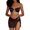 Coffee, variant on Kukoosong Women's Two Piece Bikini Set with High Waist Swim Skirt Strapless Padded Bandeau Top Vintage Conservative Solid Beach Swimwear for Summer Vacation