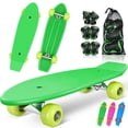 thumbnail image 3 of MOVTOTOP - Kit de monopatín para niños completo, monopatín de descenso, longboard con equipos de protección para niños, niñas, niños, principiantes (verde), 3 of 7
