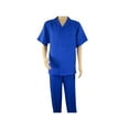 thumbnail image 7 of Men 2pc Walking Leisure Suit Short Sleeves By DREAMS 256-21 Solid Royal Blue, 7 of 7