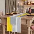 thumbnail image 2 of Table Runners 70 Inches Long Dress Scarves, Yellow Grey Farmhouse Coffee/Dining/Kitchen Table Decor, Holiday Table Runner, Abstract Geometric Oil Painting Vintage Gradient 13x70 Inch, 2 of 9
