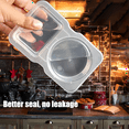 thumbnail image 5 of 30 PCS Condiment Container with Lid, Disposable Double Compartment Plastic Container for Sauce Snack,30 x Condiment Container,Transparent, 5 of 7