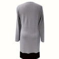 thumbnail image 6 of Oplxuo Women's Fake-Twi-Pieces Sweater Dress, Crewneck Loose Long Sleeve Fall Winter Knit Knee Lenght Dresses, 6 of 7