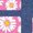 HEATHER NAVY, variant on International Harvester - Pink Daisies Logo - Youth Girls A-line Dress