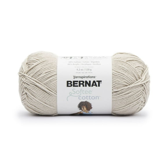 Bernat® Softee® Cotton™ Yarn, Cotton Blend #3 Light, 4.2oz/120g, 254 Yards