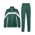 thumbnail image 2 of Women's 2Pc Full Zip Tracksuit, 4 Way Stretch Breathable with Zipper Pockets for Golf Running Casual Green 2XL, 2 of 9