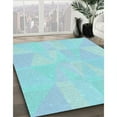 thumbnail image 3 of Ahgly Company Machine Washable Indoor Rectangle Transitional Blue Diamond Blue Area Rugs, 2' x 4', 3 of 7