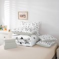 thumbnail image 6 of Manfei Black Coquette Bowknot 7-Piece Twin Bedding,Cute Bow Bedding Comforter Set,Light Gray Reversible, 6 of 7