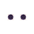 thumbnail image 3 of Clara Pucci 0.5Ct Alexandrite Round Cut VVS1 Push Back Stud 18k Solid hypoallergenic Gold Designer Earrings For June, 3 of 7