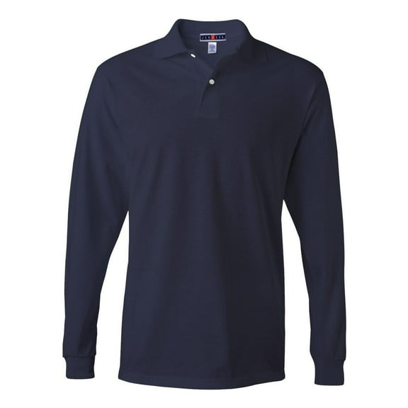 Jerzees 437ML Men's 5.6 oz 50/50 Long-Sleeve Jersey Polo with SpotShield