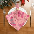 thumbnail image 4 of Coolnut Set of 6 Butterflies Pattern Napkins Cloth Napkins 20"x20", Washable Polyester Dinner Napkins for Parties, Wedding, Restaurant, 4 of 6