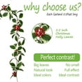 thumbnail image 4 of Christmas Garland, 6.5FT Pre-lit Red Berries & Holly Leaves Garlands, Artificial Lighted Berry Garland Battery Operated with Timer, Indoor Outdoor Xmas Fireplace Gate Home Winter New Year Decor, 4 of 7