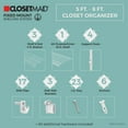thumbnail image 5 of ClosetMaid 1628 Kit organizador de armario, de 5 a 8 pies, color blanco, 5 of 5