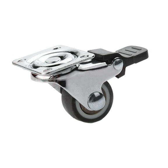 hengtong Swivel Caster Wheel with Brake for Cart Protecting Wood Floors Smooth Silent and 1.5 inch