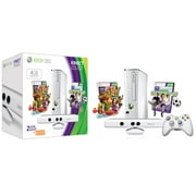 Angle View: Refurbished Microsoft Xbox 360 Special Edition Kinect Family Bundle 4 GB White Console