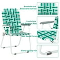 thumbnail image 5 of VINGLI Patio Lawn Chairs Folding Set of 4, Webbed Folding Chair Outdoor Beach Chair Portable Camping Chair for Yard, GardenGreen), 5 of 6