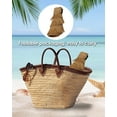 thumbnail image 6 of Dalrosia Straw Visor Hat for Women Adjustable Foldable Beach UV Sun Protection Packable Hats, Wide Brim, Allowing A Ponytail or Braid, 6 of 6