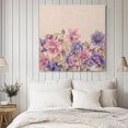 thumbnail image 4 of Pink Blue Spring Floral Wall Art Painting on Canvas, Rustic Summer Flower Botanical Canvas Art Home Prints Wall Art Framed Modern Artwork for Living Room Bedroom Wall Decor 8x8in, 4 of 9