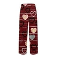 thumbnail image 5 of Fgvctg Valentine's Day Pajama Pants for Men Casual Sleepwear Wide Leg Pajamas Love Heart Print High Waisted Pj Pant Lightweight Spring Drawstring Lounge Pants with Pockets Coffee XL, 5 of 5