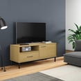 thumbnail image 1 of vidaXL TV Cabinet and TV Stand with Metal Legs Brown Solid Wood Pine Oslo, 1 of 5