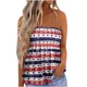 thumbnail image 1 of Camiseta Sin Mangas Para Mujer Sin Mangas Cami Tops Casual Sin Tirantes Bandeau Impreso Chaleco Fuera de La Blusa Del Hombro Odeerbi  ODB156907, 1 of 5