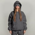 thumbnail image 2 of GEWSEY Hoodie with Eye Mask Built In,Comfort Airplane Mode Travel Hoodies with Hidden Pockets,Blanket Hoodie for Women Men (Dark Gray, 4XL), 2 of 9