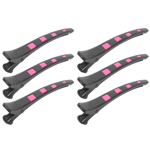 Pinzas para el cabello seccionadoras, 6 piezas, pinzas profesionales para peinar el cabello con forma de pico de pato, pinzas para seccionar, instalación sin esfuerzo