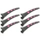 thumbnail image 1 of Pinzas para el cabello seccionadoras, 6 piezas, pinzas profesionales para peinar el cabello con forma de pico de pato, pinzas para seccionar, instalación sin esfuerzo, 1 of 14