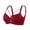 Red-34 75ABC, variant on Comfortable Supportive Bustier For Women Flexible Underwire Cut Out Strappy Bra