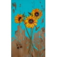 thumbnail image 2 of Lafrate, Sandra 16x24 Black Ornate Wood Framed with Double Matting Museum Art Print Titled - Sunflowers on Barnwood II, 2 of 4